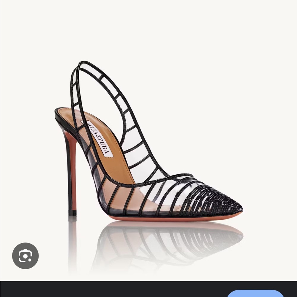 Aquazzura ‘Call Me’ Black Slingback Heels